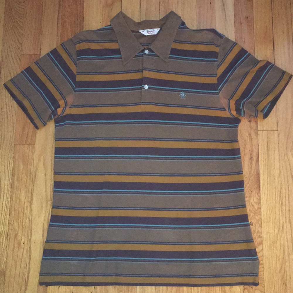 Men’s Penguin striped polo